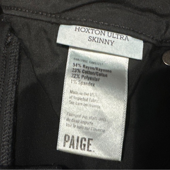 PAIGE Hoxton Ultra Skinny - Black Shadow - Picture 9 of 9